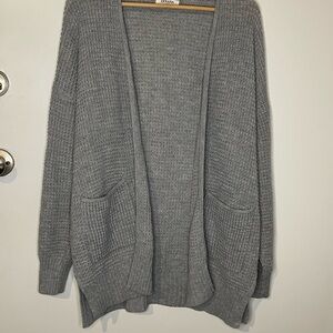 Zenana Outfitters Women's Gray Knit Cardigan